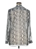 Kut from the Kloth 100% Polyester Animal Print Silver Long Sleeve Blouse Size XL - photo 2
