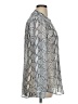 Kut from the Kloth 100% Polyester Animal Print Silver Long Sleeve Blouse Size XL - photo 4