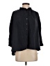Unbranded Solid Black 3/4 Sleeve Button-Down Shirt Size XS - photo 1