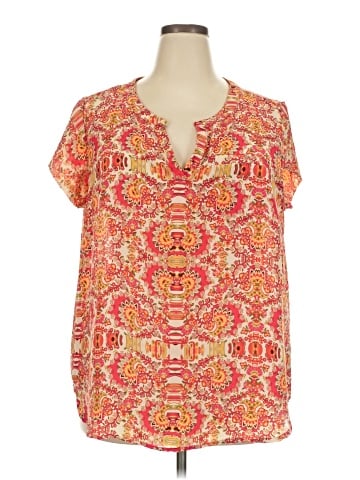 Saint Tropez West Short Sleeve Blouse (view 1)