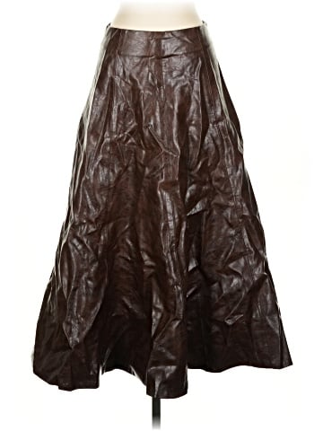 Aqua Faux Leather Skirt (view 1)