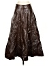 Aqua 100% Polyester Brown Faux Leather Skirt Size XS - photo 1