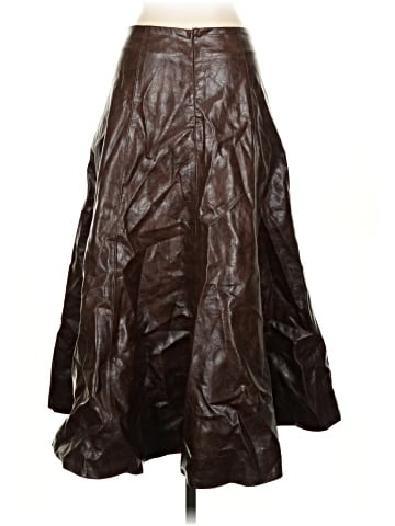 Aqua Faux Leather Skirt (view 2)