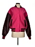 Good American 100% Polyester Color Block Burgundy Jacket Size Sm (1) - photo 1