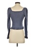 Zara Gray Long Sleeve Top Size S - photo 2