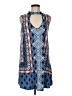 Derek Heart Print Blue Casual Dress Size M - photo 1