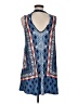 Derek Heart Print Blue Casual Dress Size M - photo 2