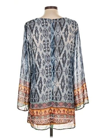Lavender Brown 3/4 Sleeve Blouse (view 2)