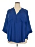 Torrid 100% Polyester Blue 3/4 Sleeve T-Shirt Size 2X Plus (2) - photo 1