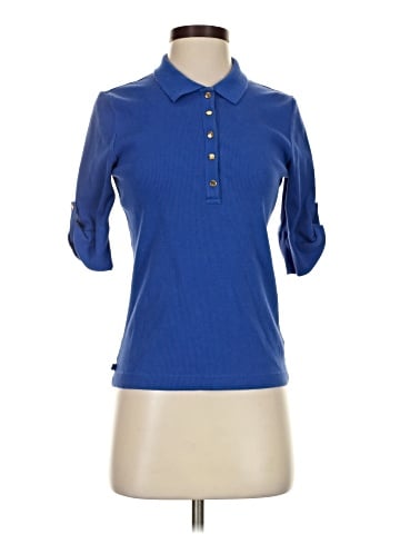 Lauren by Ralph Lauren 3/4 Sleeve Button-Down Shirt (view 1)