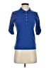 Lauren by Ralph Lauren Blue 3/4 Sleeve Button-Down Shirt Size S - photo 1