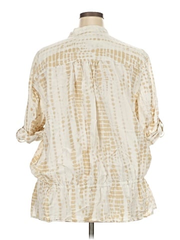 MICHAEL Michael Kors 3/4 Sleeve Button-Down Shirt (view 2)