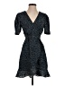 Aqua 100% Polyester Animal Print Blue Cocktail Dress Size S - photo 1