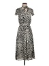Express 100% Polyester Animal Print Ivory Casual Dress Size S - photo 1