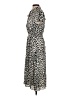 Express 100% Polyester Animal Print Ivory Casual Dress Size S - photo 5