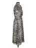 Express 100% Polyester Animal Print Ivory Casual Dress Size S - photo 4