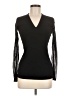 INC International Concepts Solid Black Long Sleeve Top Size M - photo 1