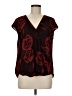 Halogen Black Short Sleeve Blouse Size M - photo 1