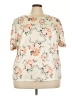 Emery Rose Floral Ivory Short Sleeve Blouse Size 4X - photo 1