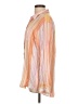 Z Supply 100% Rayon Stripes Orange Long Sleeve Blouse Size L - photo 5