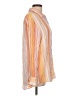 Z Supply 100% Rayon Stripes Orange Long Sleeve Blouse Size L - photo 4