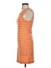 MNG Checkered-gingham Orange Casual Dress Size 4 - photo 5
