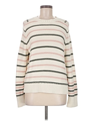 Madewell Cotton Crewneck Sweater in Stripe (view 1)