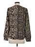 Honey Punch 100% Polyester Animal Print Black Long Sleeve Blouse Size S - photo 2