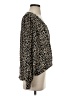 Honey Punch 100% Polyester Animal Print Black Long Sleeve Blouse Size S - photo 4