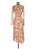 MNG 100% Polyester Paisley Tan Cocktail Dress Size 6 - photo 2
