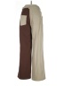 Papermoon Color Block Brown Casual Pants Size L - photo 2