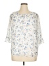 Skies Are Blue 100% Polyester Ivory 3/4 Sleeve Blouse Size XL - photo 1