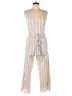 Hayden 100% Cotton Stripes Ivory Jumpsuit Size M - photo 1