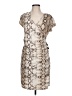 Jennifer Lopez Animal Print Ivory Cocktail Dress Size L - photo 1