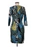 Allison Brittney Print Teal Cocktail Dress Size M - photo 2