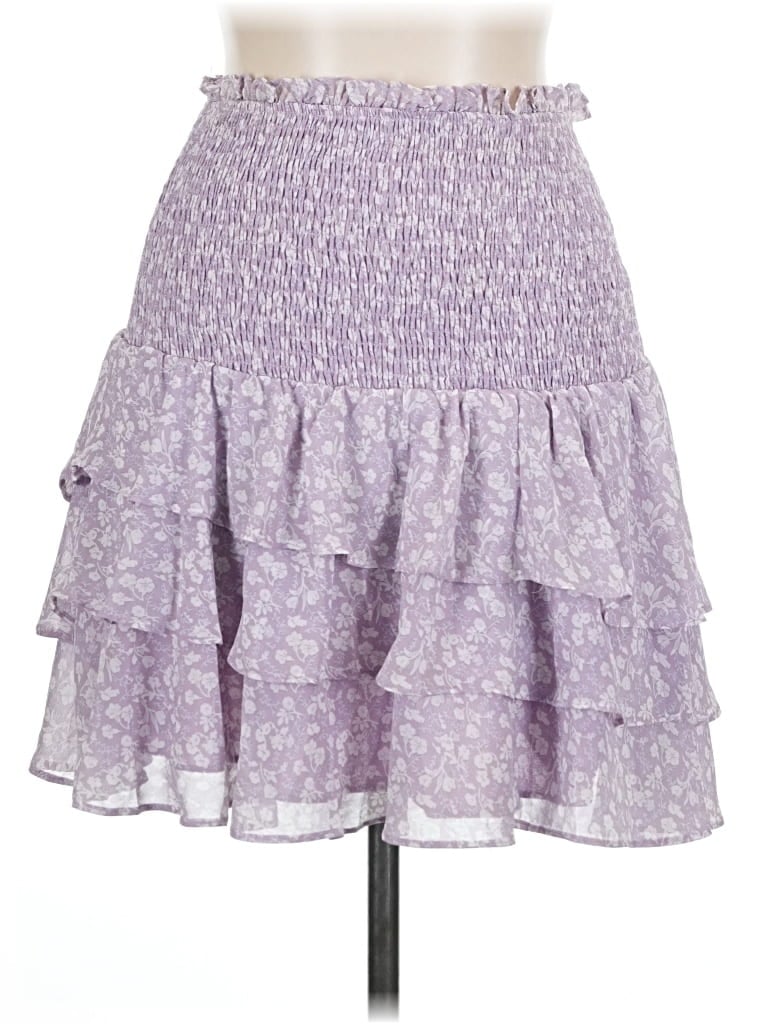 Pre-owned Saints + Secrets Casual Skirt In Purple