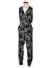 Parker 100% Silk Graphic Black Jumpsuit Size M - photo 1