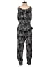 Parker 100% Silk Graphic Black Jumpsuit Size M - photo 2