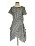 BCBGMAXAZRIA 100% Polyester Houndstooth Silver Ivory Casual Dress Size S - photo 1