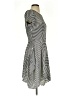 BCBGMAXAZRIA 100% Polyester Houndstooth Silver Ivory Casual Dress Size S - photo 4