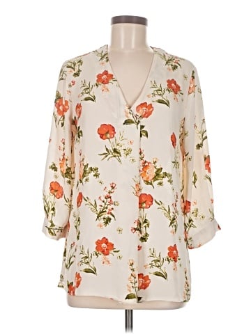 Rose + Olive 3/4 Sleeve Blouse (view 1)