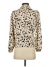 Shein Animal Print Ivory Long Sleeve Blouse Size 2 - photo 2