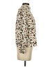 Shein Animal Print Ivory Long Sleeve Blouse Size 2 - photo 4