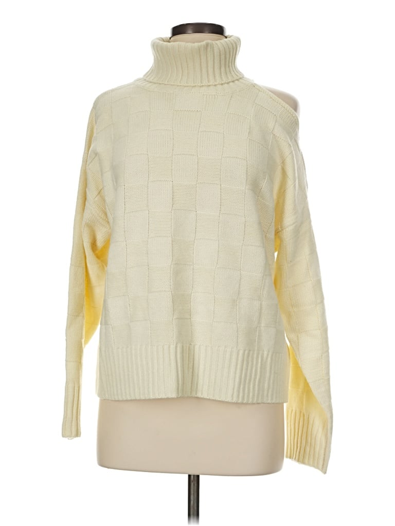 Pre-owned Zaful Turtleneck Sweater In Yellow