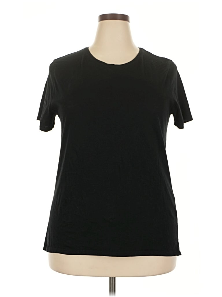 Pre-owned Zara Short Sleeve T-shirt In Black