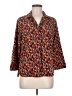 Investments 100% Polyester Brown 3/4 Sleeve Blouse Size M (petite) - photo 1