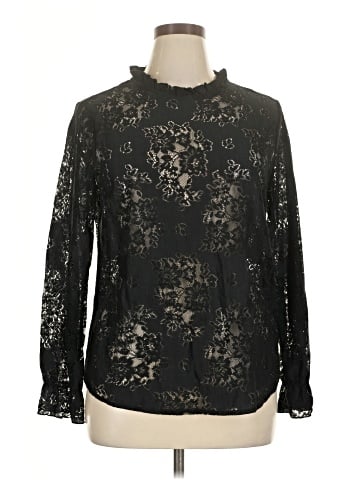 Allegra K Long Sleeve Blouse (view 1)