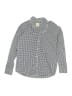 Lands' End 100% Baumwolle Checkered-gingham Gray Blue Long Sleeve Button-Down Shirt Size 14 - 16 - photo 1