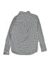 Lands' End 100% Baumwolle Checkered-gingham Gray Blue Long Sleeve Button-Down Shirt Size 14 - 16 - photo 2