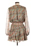 Easel 100% Polyester Paisley Green Casual Dress Size L - photo 2